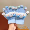 Luvas Infantis com Dedos Separados, Luvas Tricotadas Estilo Coreano para Meninos com Cinco Dedos, Luvas de Inverno Quentes para Alunos do Ensino Fundamental, Bebês Meninos e Meninas, Ciclismo