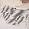 Roupa íntima feminina de algodão puro com estampa de desenho animado, cintura média, borda de renda, listrada, bolinhas, estilo coreano, moda, menina, estudante, short triângulo