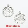 Fábrica Directa DIY vintage aleación accesorios de joyería plata antigua árbol collar colgante