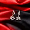 Pendientes de Caballo Mecedor de Hielo Triturado CNC para Mujer, Pendientes de Alta Gama Modernos y Personalizados, Accesorios Versátiles para Ropa de Trabajo Diaria del Año del Caballo
