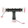 Conector triplo tipo T, adaptador de tubo de nylon automotivo, conector triplo ID8