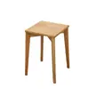 Taburete de madera maciza de punto madera de caucho sala de estar taburete cuadrado adulto creativo taburete de comedor taburete de maquillaje popular en la red se puede apilar venta al por mayor