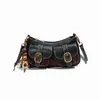 Moda japonesa y coreana bolso pequeño cuadrado minimalista para el día a día 2026 nuevo de otoño para mujer bolso de hombro de gamuza de nicho bolso de axila