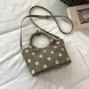 Bolso de Mano Vintage de Ante con Lunares 2026 para Mujer, Bolso Tote con Anillo Redondo, Bolso de Hombro y Cruzado Versátil
