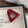 Pinza de acetato de placa gruesa geométrica tamaño pequeño para mujer, clip de tiburón dorado, clip para coleta, accesorios para el cabello