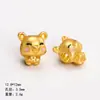 Doze Signos do Zodíaco Contas Espaçadoras Perfuradas Pulseira Dourada Fosca Acessórios para Joias DIY Acessórios para Chaveiro de Contas Ano do Cavalo Desenho