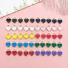 Gota aceite 10 colores versión coreana de mini forma de corazón de melocotón 8x 7 mm colgante para collar de bricolaje, pendientes, pulsera, accesorios de joyería al por mayor