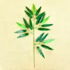 Folhas de bambu artificiais, folhas de bambu falsas, galhos de bambu de seda, folhas pequenas de bambu verdes, folhas de bambu artificiais, decorações de bambu para paisagismo, plantas verdes atacado