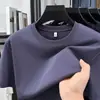 Camiseta de Manga Corta con Cuello Redondo, Enfriamiento Pesado de 210g, Transfronteriza del Sudeste Asiático para Hombre, Secado Rápido de Amoníaco Líquido, Color Sólido de Verano, Comercio Exterior