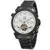 Jaragar Moda Casual Europea y Americana para Hombre Banda de Acero Tourbillon Reloj Mecánico Totalmente Automático Otro