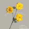 Buquê de Flores Artificiais Amarelas Cena de Casamento Rosa Borboleta Orquídea Floral Materiais DIY Adereços de Decoração