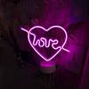 Seta de led através do coração de amor luzes de neon estilo luzes decorativas criativas para interior casamento Dia dos Namorados luz noturna