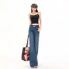 Pantalones Acampanados de Mezclilla Estilo Americano 2026, Diseño Primavera y Verano, Estilo Nuevo Retro, Cómodos, Adelgazantes, Largo hasta el Suelo