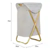 Cesto de Roupa Suja Dobrável Cesto de Roupa Suja Armazenamento de Bambu Cesto de Armazenamento de Roupa Suja Casa Quarto Ins Nórdico Cesto de Armazenamento