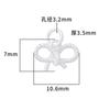 Nuevo colgante de lazo de oro de plata esterlina s925 hueco de plata lisa pulsera coreana diy material de accesorios de plata