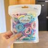 Gomas para el Cabello de Niños Sin Costuras Duraderas Anillo de Toalla Pequeños Pasadores de Macarrón Accesorios para la Cabeza Alta Elasticidad Minimalista