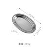 Prato oval de aço inoxidável prato de salsicha dourada prato comercial para peixe cozido prato de churrasco em forma de ovo prato raso grande logotipo personalizado