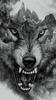 Póster de lienzo con diseño de lobo feroz, arte de pared, decoración moderna para sala de estar