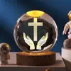Artesanato Bola de Cristal Transparente Pequenos Enfeites Cruz Igreja Membros Atividade Lembranças Mesa Clássico Luz Noturna