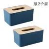 Mesa de café de restaurante Cubierta de almacenamiento Caja de pañuelos Sala de estar Escritorio multifuncional Caja de papel Creativo ll Hogar Madera Madera simple Pañuelo