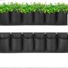 Fábrica por atacado parede montada quadrado feltro plantando saco de crescimento de flores varanda verde tridimensional saco de planta em estoque