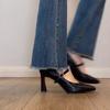 Sapatos Mary Jane Minimalistas de Tira Única Estilo Retrô Primavera 2026 Saltos Altos Franceses para Mulheres Combinarem com Vestidos Scarpins de Salto Grosso