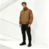 Jaqueta grossa com gola alta acolchoada de algodão para comércio exterior masculino, cardigã com zíper para outono e inverno, casaco de algodão quente, disponível em várias cores, peça externa casual