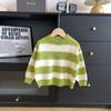 Xianao 2024 primavera nueva ropa para niños niños y niñas moda coreana suéter a rayas suéter para niños primavera y otoño todo a juego