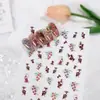Manicura de rosa estilo japonés pasta de ciruela negra pegatinas de manicura de dibujos animados para niña calcomanías de estrella en relieve estilo dulce oscuro y fresco