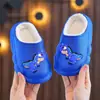 Nuevas Zapatillas de Algodón para el Hogar para Niños, Forradas de Felpa de Dibujos Animados, Zapatos Peludos Calientes para Bebé para Usar Afuera, Zapatos de Algodón Impermeables Antideslizantes para Niños