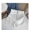 Faltan pantalones cortos para la parte inferior del cuerpo de mujer de cintura alta para usar como prenda exterior, pantalones de jazz negro para baile ds, pantalones básicos con cordón en ambos lados