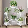 Suporte de Flores para Varanda Interna de Múltiplas Camadas, Suporte de Plantas Verdes de Ferro forjado com Preço Especial para Sala de Estar, Suporte de Chão para Suculentas e Plantas Penduradas, Economizador de Espaço