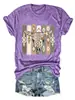 Amazon eBay loja independente casual confortável versátil feminina estilosa bege cabeça de vaca floral colorida algodão manga curta camiseta