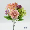 Flores de seda, flores artificiales, ramo de rosas estilo pintura al óleo vintage, ramo de mano para boda, accesorios para fotografía de boda, arte floral, decoración del hogar