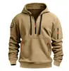 Nuevo Suéter con Capucha y Bolsillos con Múltiples Cremalleras para Hombre, Casual Deportivo, Otoño e Invierno