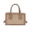 Bolsa Pequena Quadrada de Mão em Cores Contrastantes Popular Deste Ano Bolsa Feminina 2025 Verão Nova Bolsa de Ombro de Luxo Leve Bolsa Transversal para Trabalho Atacado