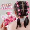 Super Lindo Oso Fresa Goma Elástica Diadema de Niña Accesorios para el Cabello de Niñas Que No Dañan el Cabello Banda Elástica Alta Cuerda para el Cabello de Niños Accesorios para el Cabello