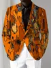 Chaqueta de Manga Larga con Botones, Pigmento Salpicado, Temperamento Iridiscente, Traje de Moda para Sesión de Fotos de Revista, Parte Superior WL8, Resistente a las Arrugas