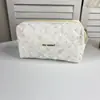 Nova Necessaire de Algodão Acolchoada Estampada, Grande Capacidade, Bolsa de Mão Portátil, Necessaire de Viagem, Bolsa de Armazenamento Multifuncional