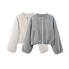Comercio Exterior Aliexpress 2026 Primavera y Otoño Nuevo Estilo Europeo y Americano Suave Piloto Cuello Redondo Cremallera Chaqueta Corta