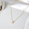 Joyería Popular Transfronteriza de Estilo Japonés y Coreano Fresca y Simple Metal Engrosado Collar con Colgante de Luna Nicho Cadena para Clavícula