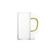 Vaso de vidrio engrosado, vaso de agua para el hogar, vaso descubierta resistente al calor, vaso de té verde, vaso de té, vaso de oficina, vaso con asa para microondas