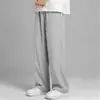 Pantalones casuales de verano finos, holgados, rectos, de pierna ancha para hombre, pantalones de vestir fluidos de seda helada de moda, disponibles para venta al por mayor