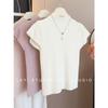 9 Colores, Estilo Puro y Elegante, Corte Ajustado, Mangas Ligeramente Voluminosas, Top de Punto con Cuello Semi Alto, Verano, Adelgazante, Top Básico Sencillo