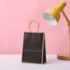 Bolsa de Embalaje de Papel Kraft Verde Oscuro de 120g Bolsa Tote Promocional Publicitaria para Negocios Hospitalidad Bolsa de Papel para Compras Personalización