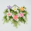 Flores Artificiales de Seda para Novias y Damas de Honor, Fabricación de Ramos, Decoración del Hogar, Imanes para Refrigerador, Flores Artificiales, Flores de Loto con Astas de Ciervo Atadas a Mano