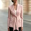Ropa Nueva Transfronteriza Europea y Americana para Mujer Otoño 2026 Traje Profesional para el Trabajo Chaqueta Moda Diaria con Cinturón