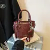 Bolsas Texturizadas de Moda Transfronterizas 2025 Invierno Nuevo Estilo Retro Bolso de Hombro Cruzado Moda Bolso Bandolera Tipo Cubo para Mujeres