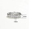 Moda transfronteriza nuevo anillo explosivo de eslabones anillo de diamantes anillo de moda de circonita joyería de personalidad para chica venta al por mayor