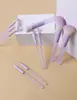 Set de 10 Brochas de Maquillaje tipo Caramelo, Herramientas de Maquillaje, Brocha para Polvos, Brocha para Rubor, Brocha para Sombras de Ojos, Set de Brochas de Belleza, Brocha para Corrector, Brocha Fijadora